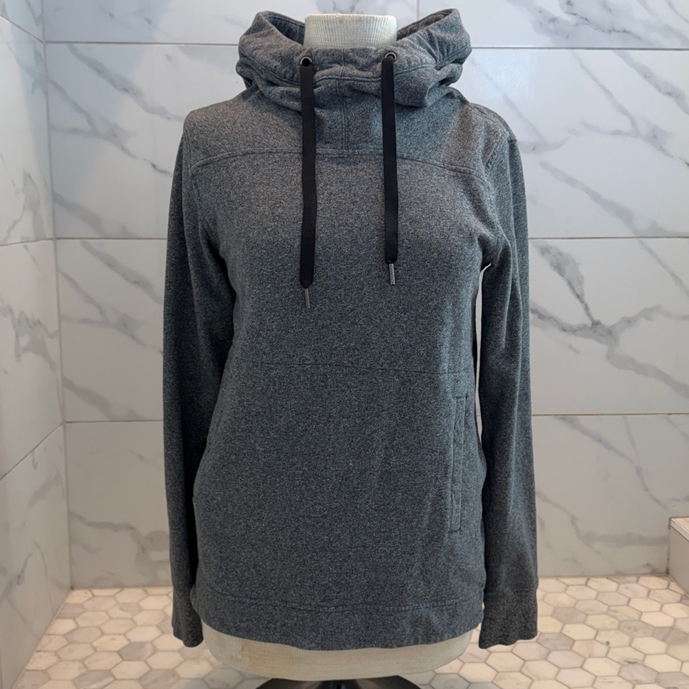 Lululemon Split Pullover Heathered Speckled Black Sweatshirt Hoodie Women’s 4
